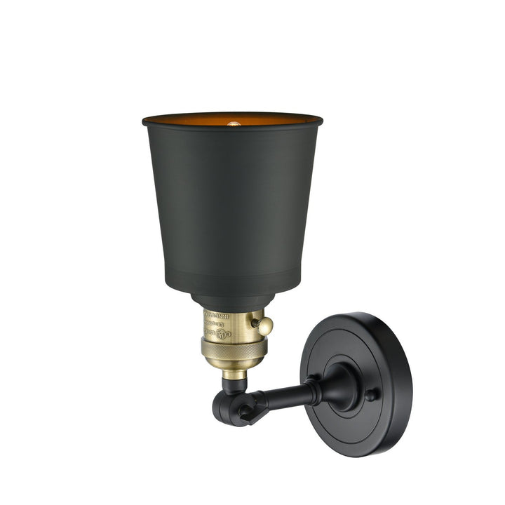 Innovations Franklin Restoration 203SW-BAB-M9-BK Wall Sconce Light - Black Antique Brass