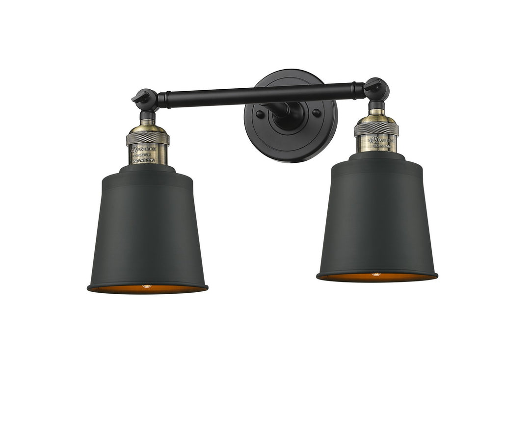 Innovations Franklin Restoration 208-BAB-M9-AB Bath Vanity Light 16 in. wide - Black Antique Brass