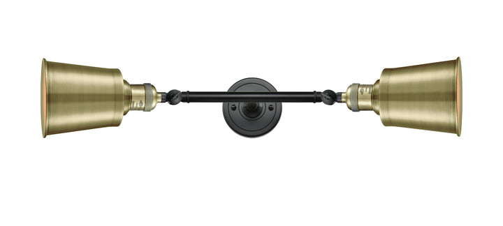 Innovations Franklin Restoration 208L-BAB-M9-AB-LED Bath Vanity Light 6 in. wide - Black Antique Brass