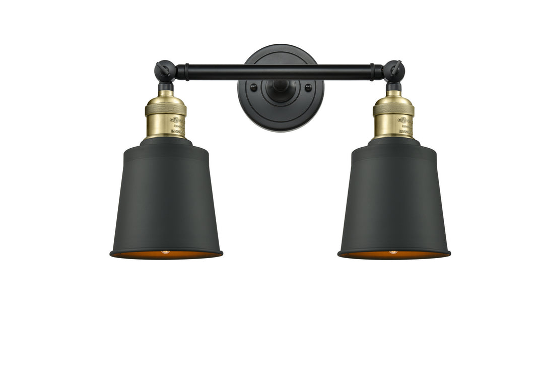 Innovations Franklin Restoration 208L-BAB-M9-BK-LED Bath Vanity Light 6 in. wide - Black Antique Brass