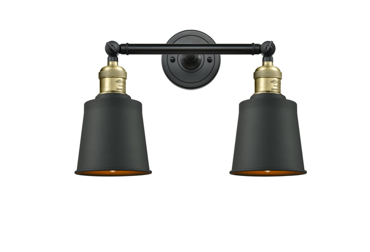 Innovations Franklin Restoration 208L-BAB-M9-BK-LED Bath Vanity Light 6 in. wide - Black Antique Brass
