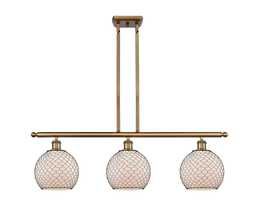 Innovations Ballston 516-3I-BB-G121-8CBK Chandelier Light - Brushed Brass