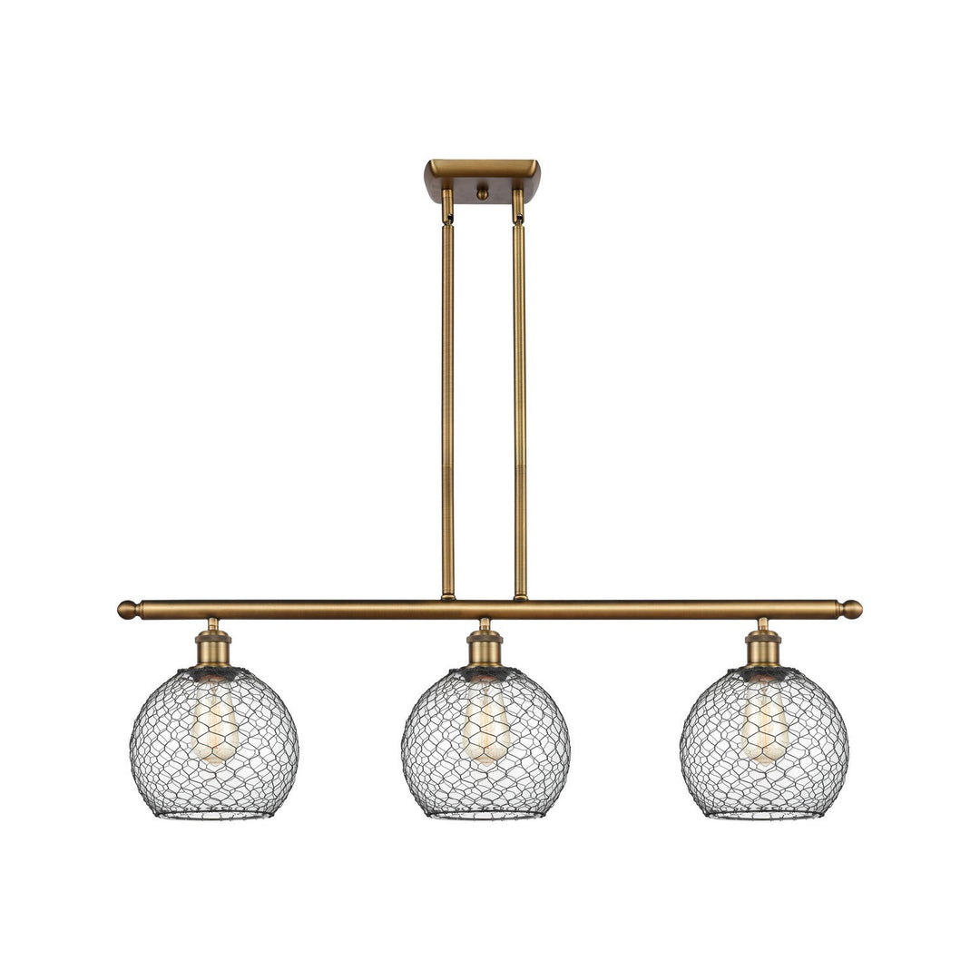 Innovations Ballston 516-3I-BB-G122-8CBK-LED Chandelier Light - Brushed Brass