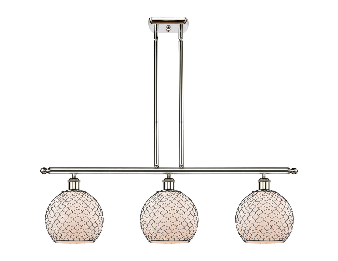 Innovations Ballston 516-3I-PN-G121-8CBK Chandelier Light - Polished Nickel