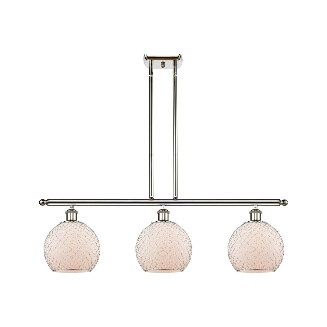 Innovations Ballston 516-3I-PN-G121-8CSN Chandelier Light - Polished Nickel