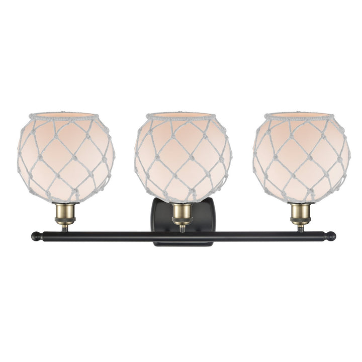 Innovations Ballston 516-3W-BAB-G121-8RW Bath Vanity Light 26 in. wide - Black Antique Brass