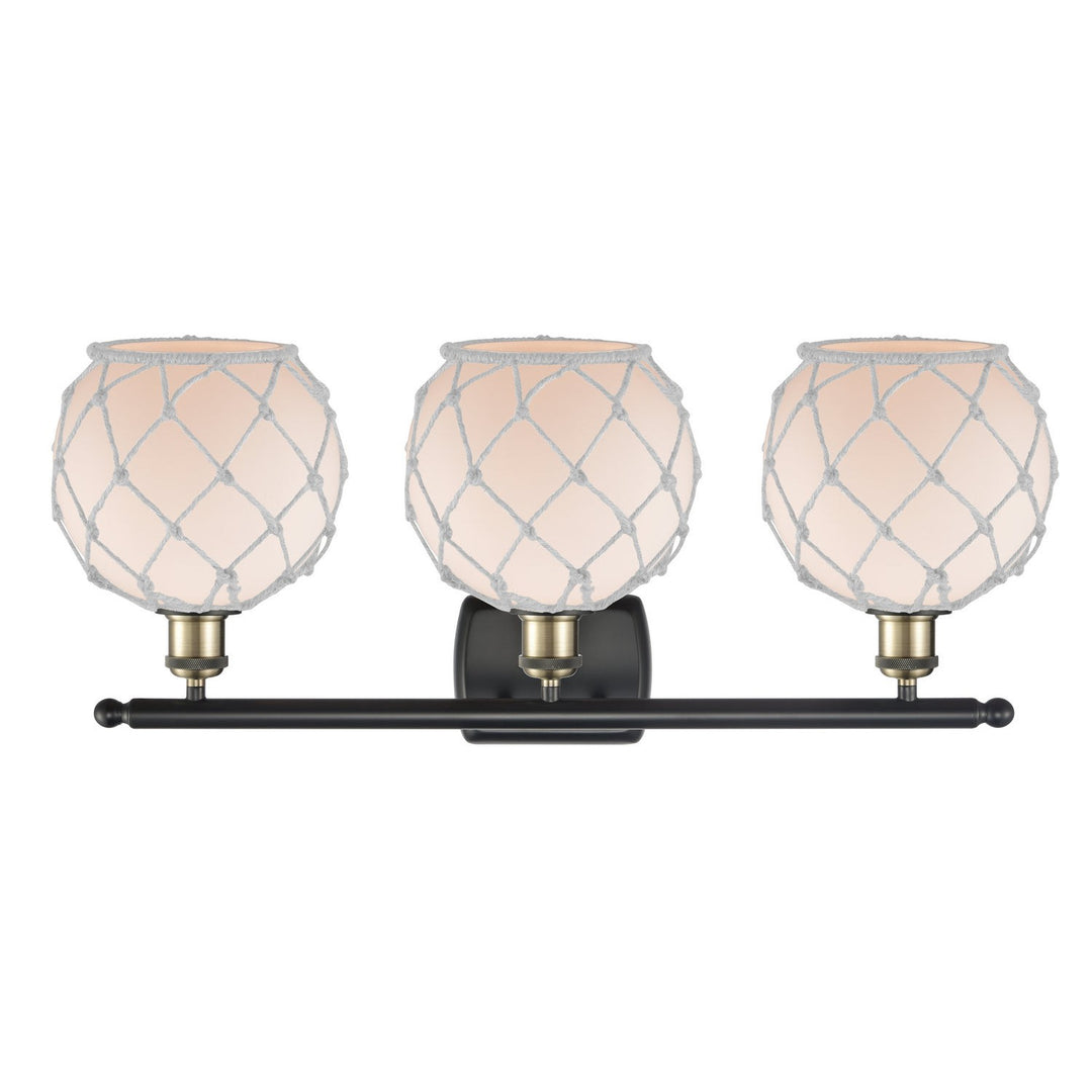 Innovations Ballston 516-3W-BAB-G121-8RW-LED Bath Vanity Light 26 in. wide - Black Antique Brass