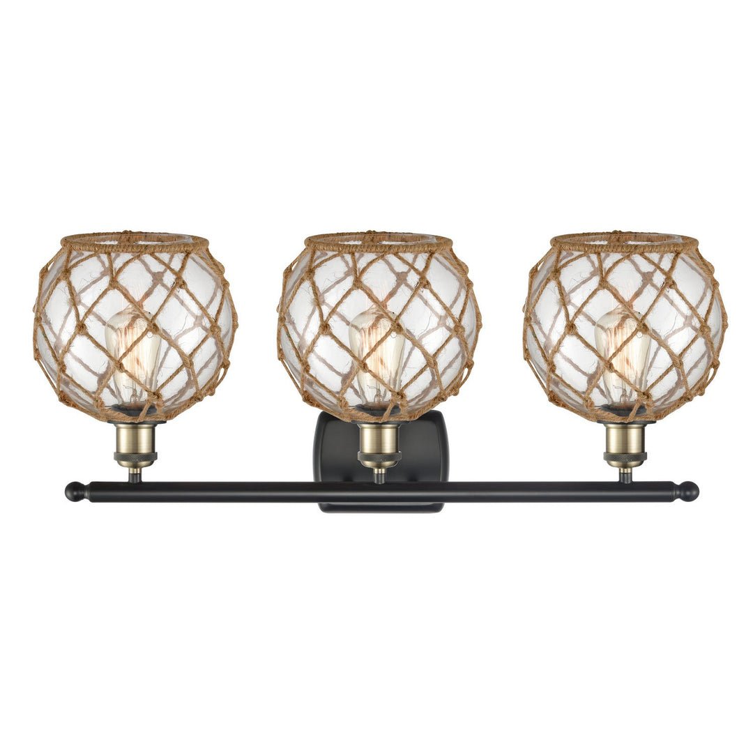 Innovations Ballston 516-3W-BAB-G122-8RB Bath Vanity Light 26 in. wide - Black Antique Brass