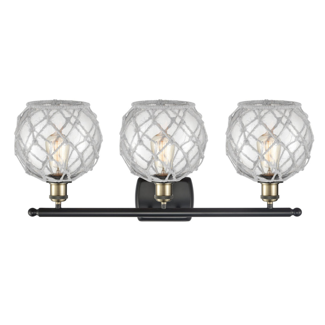 Innovations Ballston 516-3W-BAB-G122-8RW Bath Vanity Light 26 in. wide - Black Antique Brass