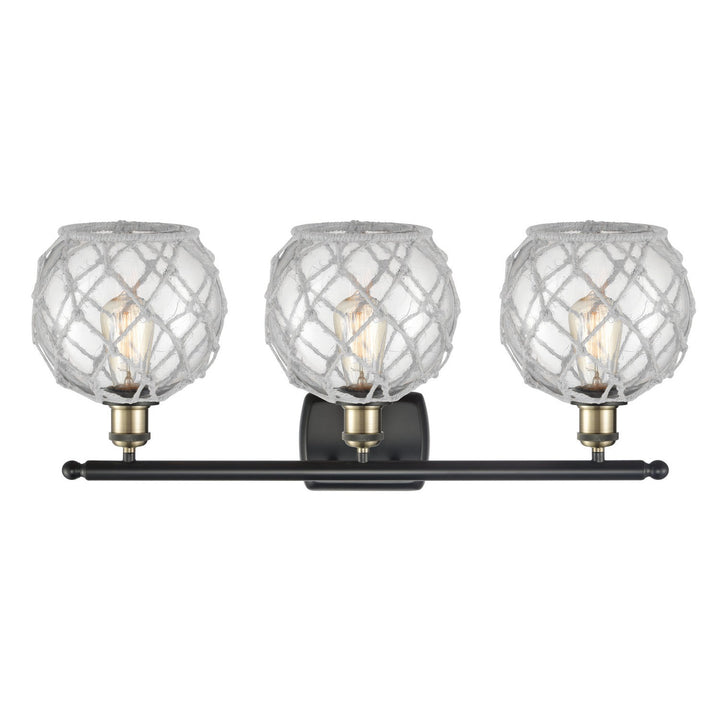 Innovations Ballston 516-3W-BAB-G122-8RW-LED Bath Vanity Light 26 in. wide - Black Antique Brass