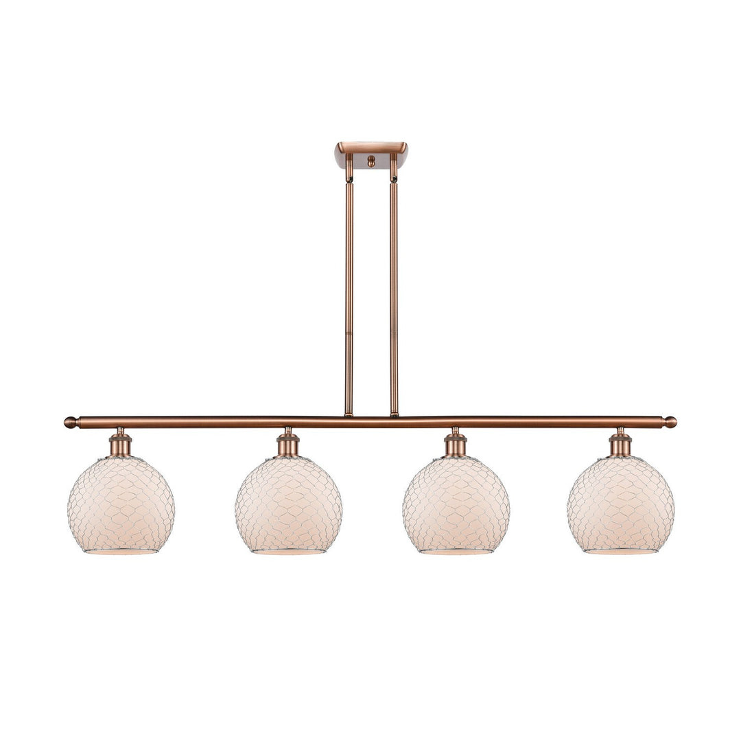 Innovations Ballston 516-4I-AC-G121-8CSN-LED Chandelier Light - Antique Copper