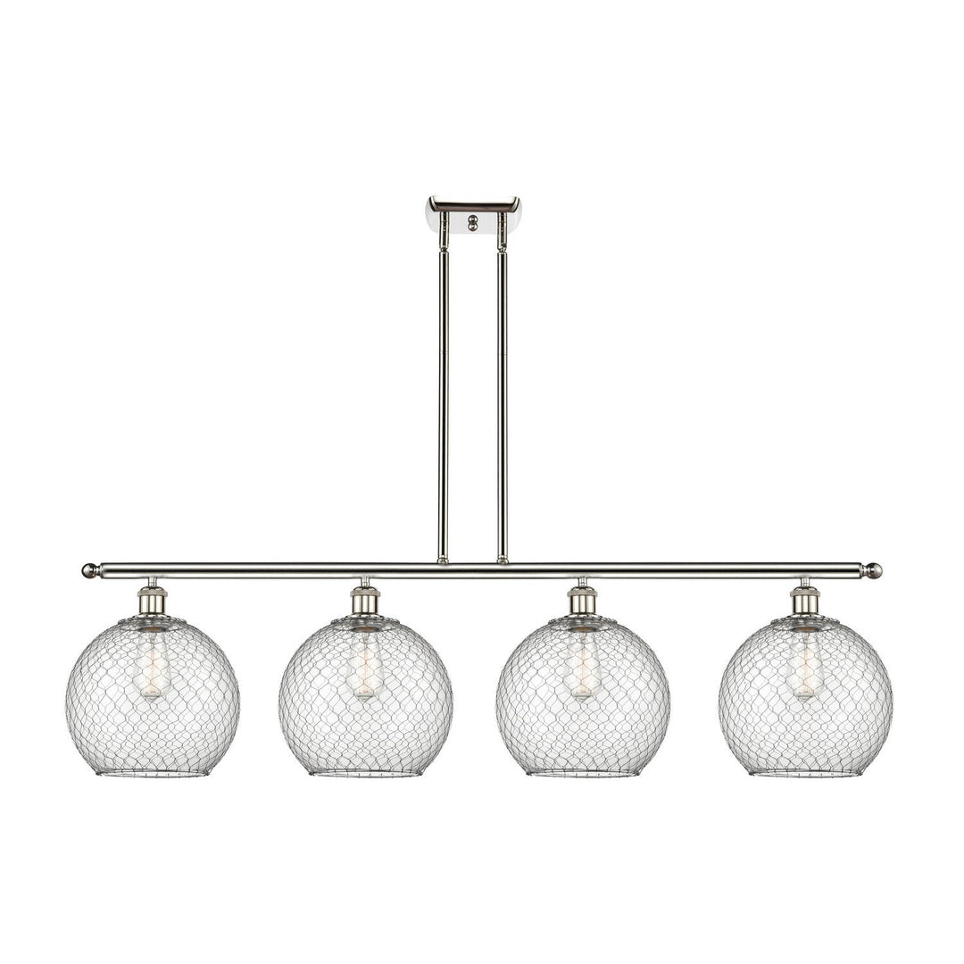 Innovations Ballston 516-4I-PN-G122-10CSN-LED Chandelier Light - Polished Nickel
