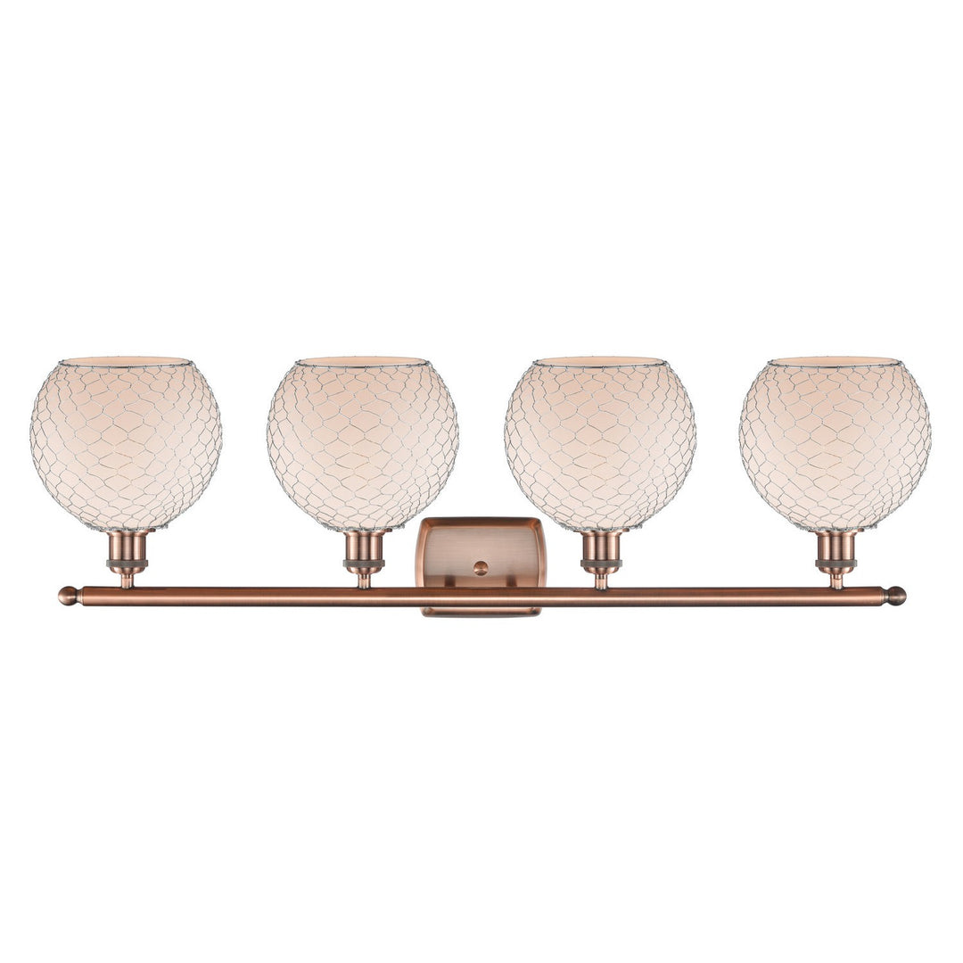 Innovations Ballston 516-4W-AC-G121-8CSN Bath Vanity Light 36 in. wide - Antique Copper