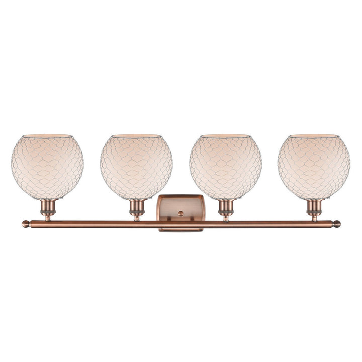 Innovations Ballston 516-4W-AC-G121-8CSN Bath Vanity Light 36 in. wide - Antique Copper