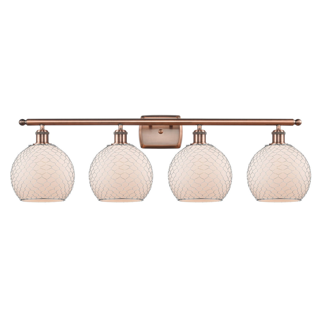 Innovations Ballston 516-4W-AC-G121-8CSN Bath Vanity Light 36 in. wide - Antique Copper