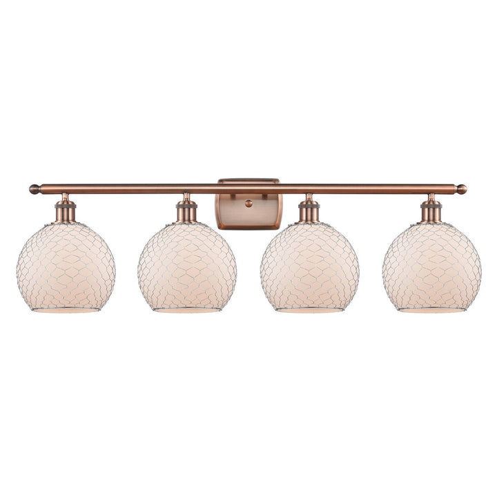 Innovations Ballston 516-4W-AC-G121-8CSN Bath Vanity Light 36 in. wide - Antique Copper