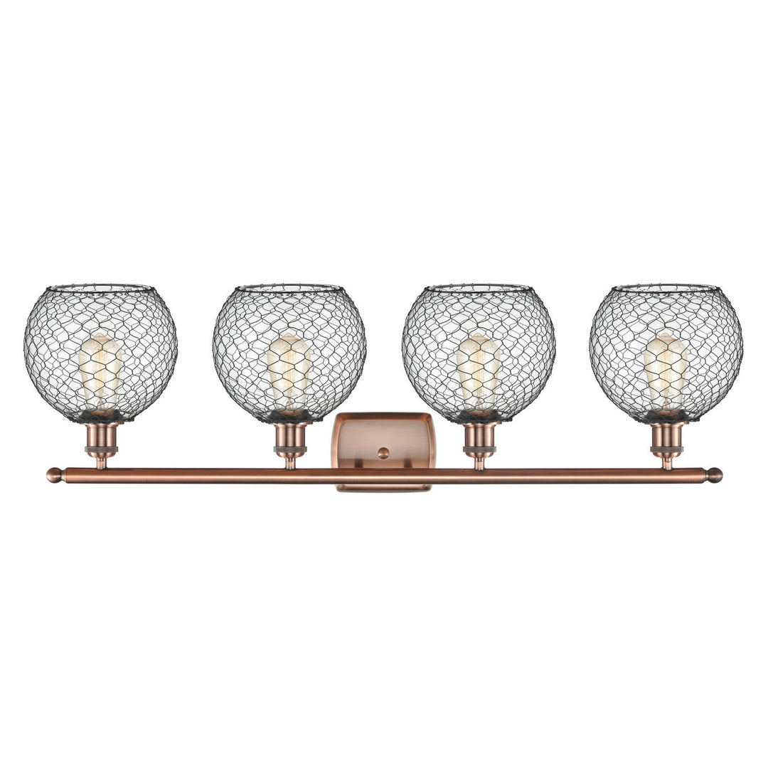 Innovations Ballston 516-4W-AC-G122-8CBK Bath Vanity Light 36 in. wide - Antique Copper