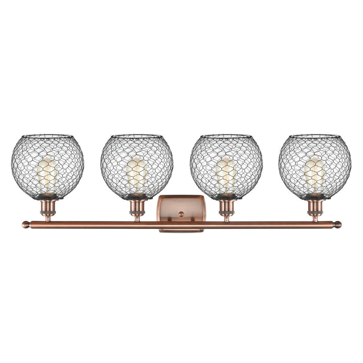 Innovations Ballston 516-4W-AC-G122-8CBK Bath Vanity Light 36 in. wide - Antique Copper