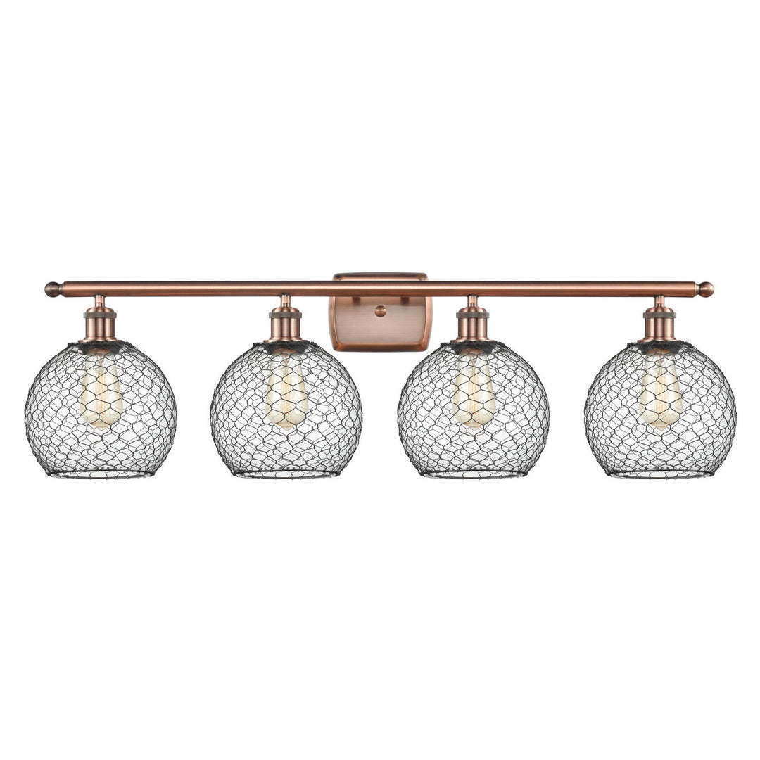 Innovations Ballston 516-4W-AC-G122-8CBK Bath Vanity Light 36 in. wide - Antique Copper