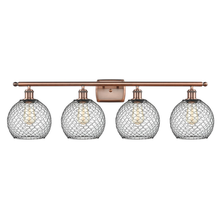 Innovations Ballston 516-4W-AC-G122-8CBK Bath Vanity Light 36 in. wide - Antique Copper