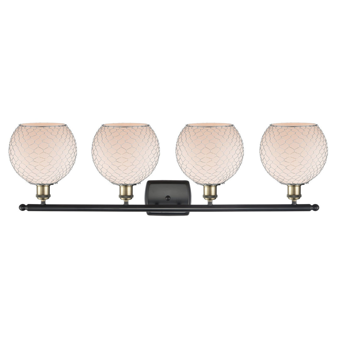 Innovations Ballston 516-4W-BAB-G121-8CSN Bath Vanity Light 36 in. wide - Black Antique Brass