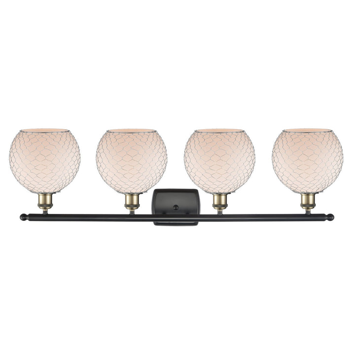 Innovations Ballston 516-4W-BAB-G121-8CSN Bath Vanity Light 36 in. wide - Black Antique Brass