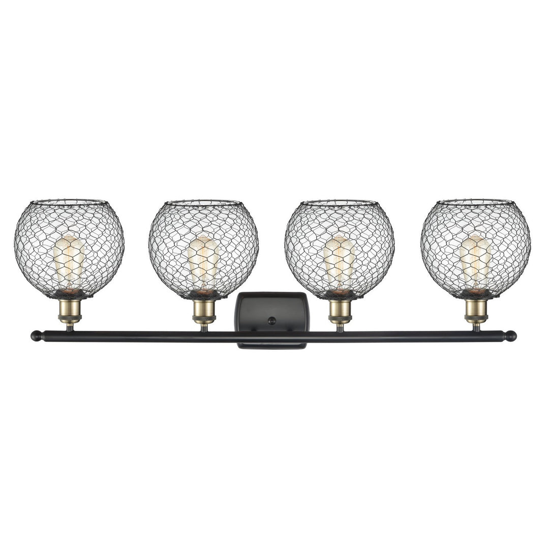Innovations Ballston 516-4W-BAB-G122-8CBK Bath Vanity Light 36 in. wide - Black Antique Brass