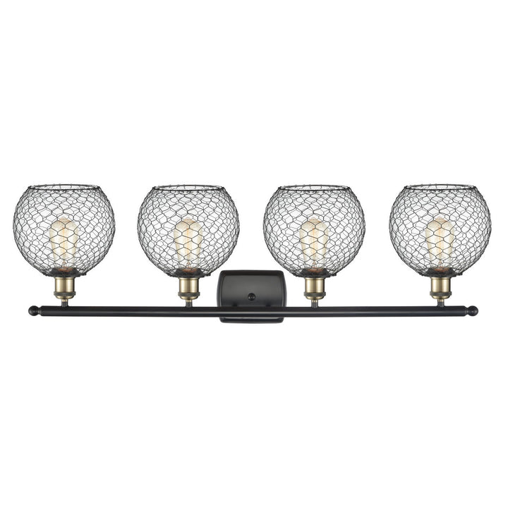 Innovations Ballston 516-4W-BAB-G122-8CBK Bath Vanity Light 36 in. wide - Black Antique Brass