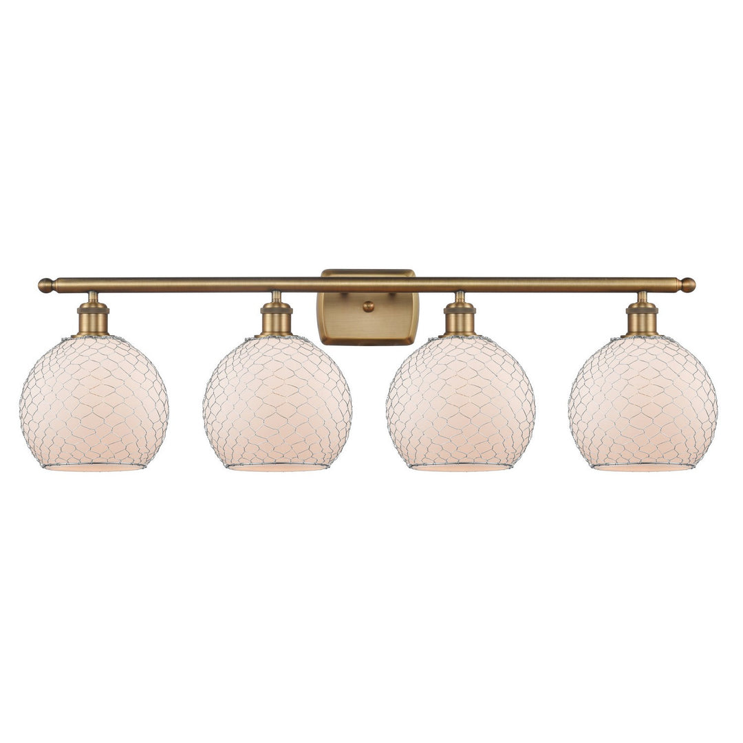 Innovations Ballston 516-4W-BB-G121-8CSN Bath Vanity Light 36 in. wide - Brushed Brass