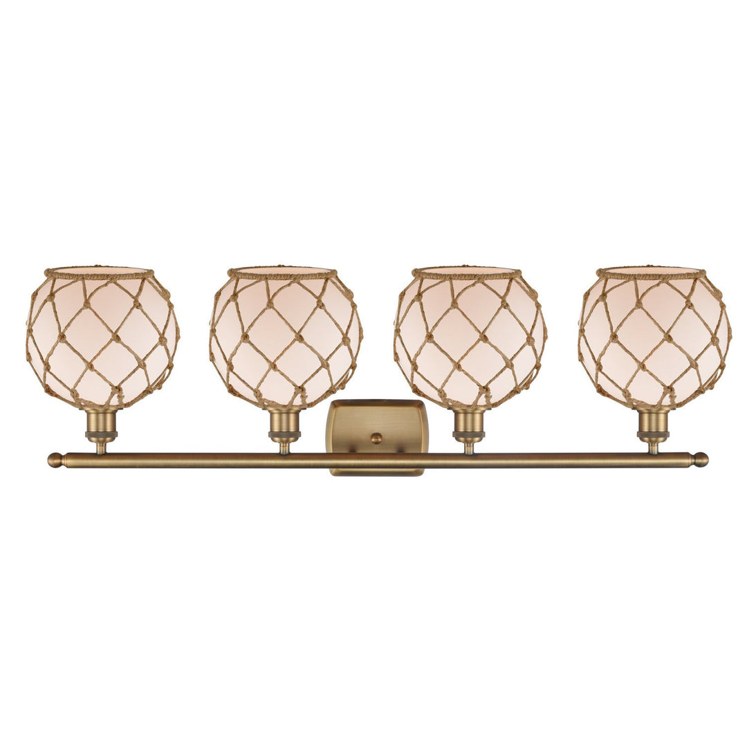 Innovations Ballston 516-4W-BB-G121-8RB-LED Bath Vanity Light 36 in. wide - Brushed Brass