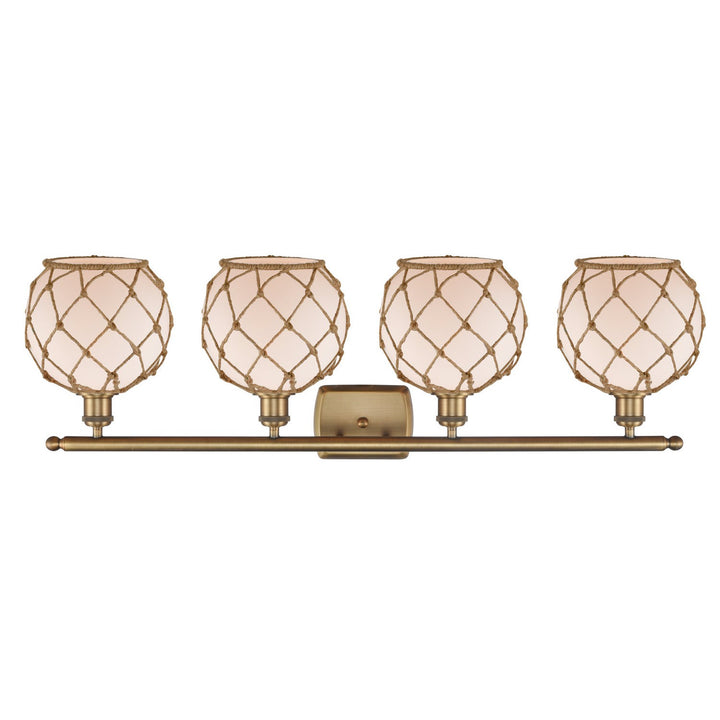 Innovations Ballston 516-4W-BB-G121-8RB-LED Bath Vanity Light 36 in. wide - Brushed Brass
