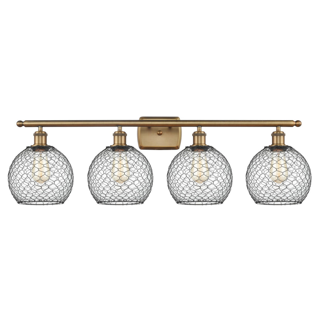 Innovations Ballston 516-4W-BB-G122-8CBK-LED Bath Vanity Light 36 in. wide - Brushed Brass