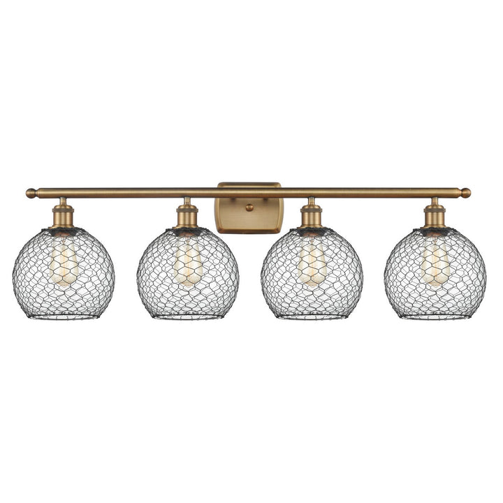 Innovations Ballston 516-4W-BB-G122-8CBK-LED Bath Vanity Light 36 in. wide - Brushed Brass