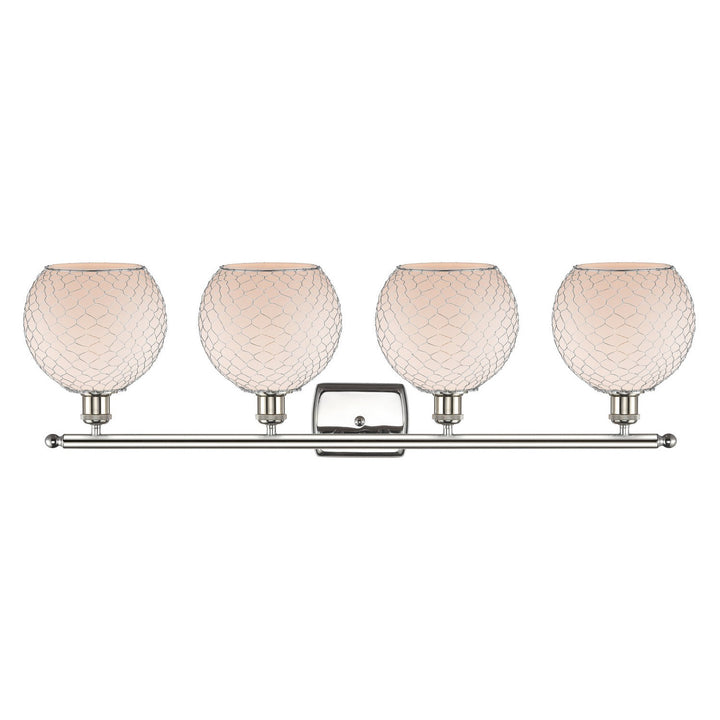 Innovations Ballston 516-4W-PN-G121-8CSN Bath Vanity Light 36 in. wide - Polished Nickel