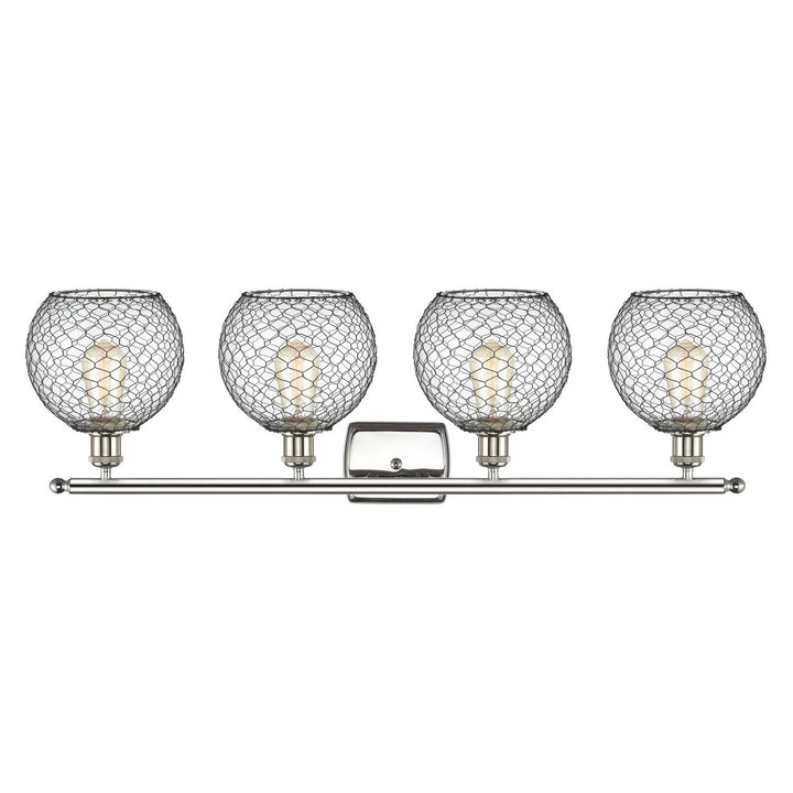 Innovations Ballston 516-4W-PN-G122-8CBK Bath Vanity Light 36 in. wide - Polished Nickel