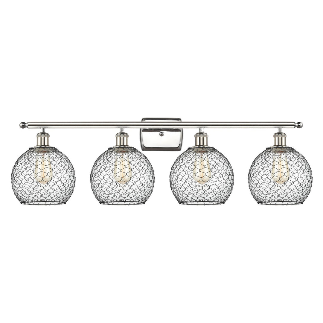 Innovations Ballston 516-4W-PN-G122-8CBK Bath Vanity Light 36 in. wide - Polished Nickel
