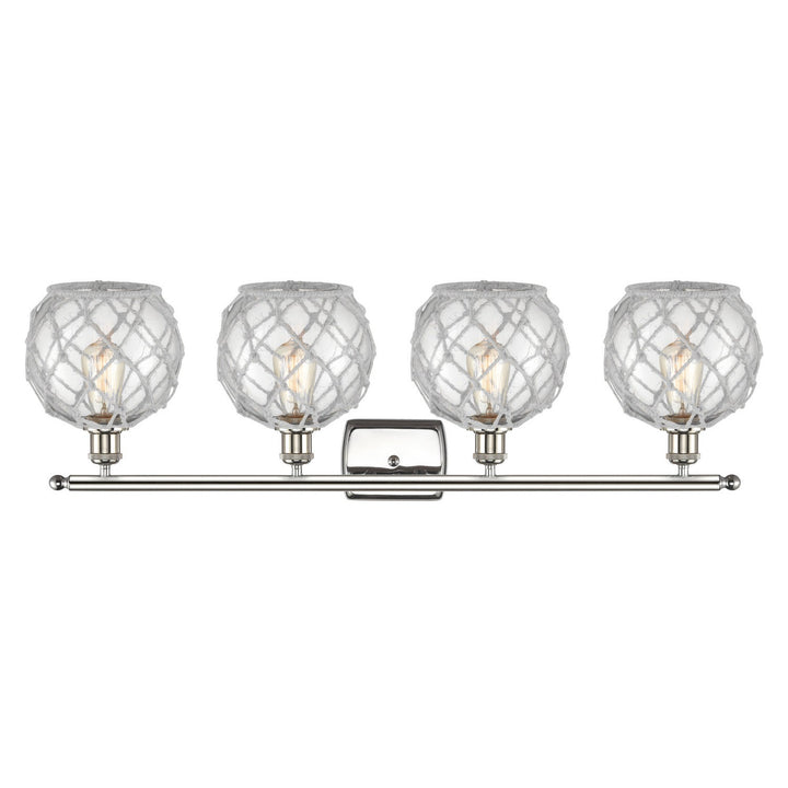 Innovations Ballston 516-4W-PN-G122-8RW-LED Bath Vanity Light 36 in. wide - Polished Nickel