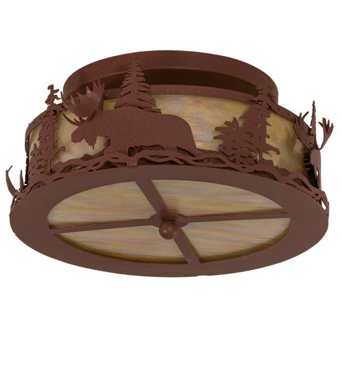 Meyda Tiffany Moose At Dusk 219213 Ceiling Light - Rust
