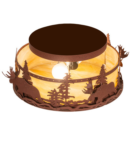 Meyda Tiffany Moose At Dusk 219213 Ceiling Light - Rust