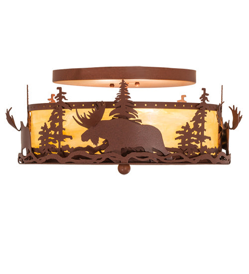 Meyda Tiffany Moose At Dusk 219213 Ceiling Light - Rust