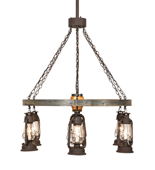 Meyda Tiffany Miners Lantern 219573 Chandelier Light - Dark Roast