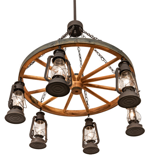 Meyda Tiffany Miners Lantern 219573 Chandelier Light - Dark Roast