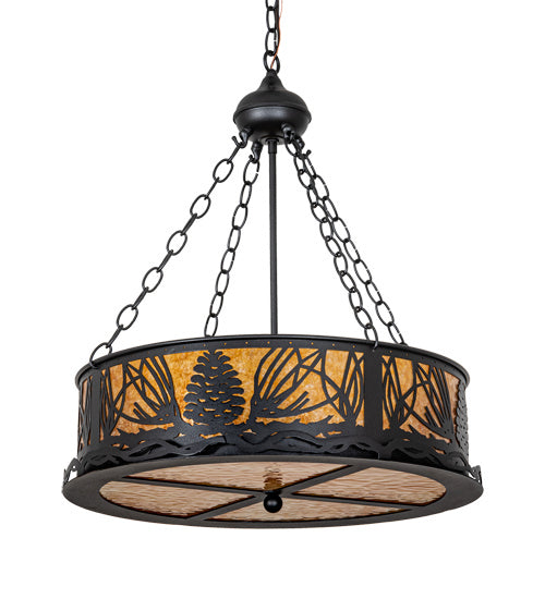 Meyda Tiffany Mountain Pine 220141 Pendant Light - Craftsman Brown