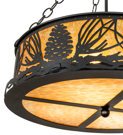 Meyda Tiffany Mountain Pine 220141 Pendant Light - Craftsman Brown