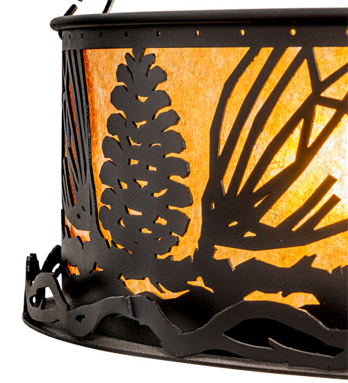 Meyda Tiffany Mountain Pine 220141 Pendant Light - Craftsman Brown