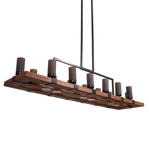 Meyda Tiffany Grand Terrace 220740 Chandelier Light - Natural Wood,Timeless Bronze