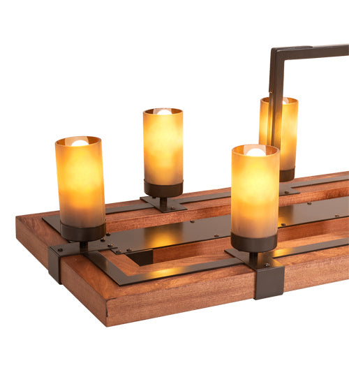 Meyda Tiffany Grand Terrace 220740 Chandelier Light - Natural Wood,Timeless Bronze