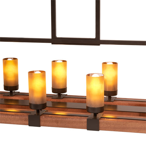 Meyda Tiffany Grand Terrace 220740 Chandelier Light - Natural Wood,Timeless Bronze