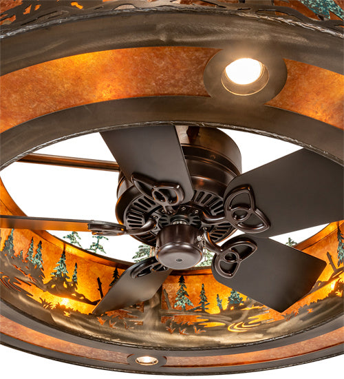 Meyda Tiffany Tall Pines 222081 Ceiling Fan - Antique Copper