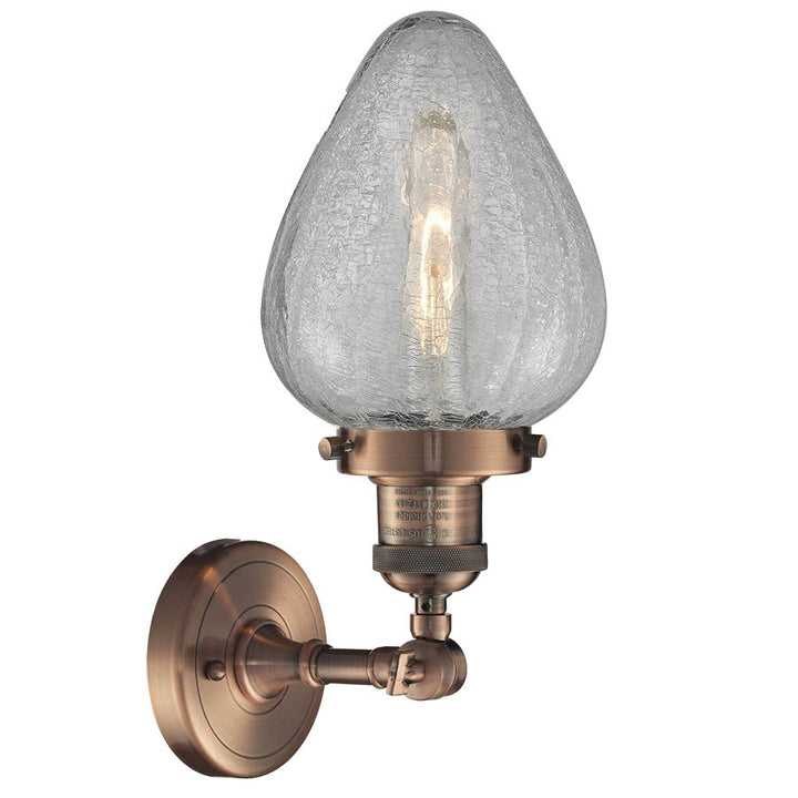 Innovations Franklin Restoration 203-AC-G165-LED Wall Sconce Light - Antique Copper